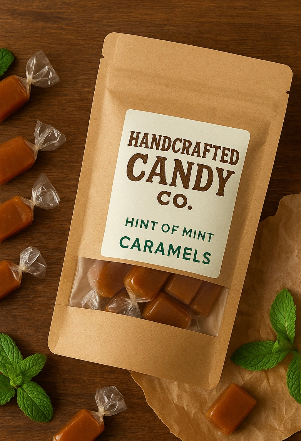 Hint of mint caramels